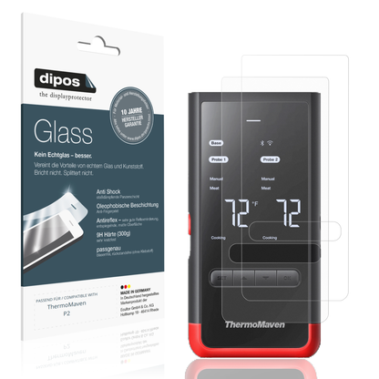 Matte Displayschutzfolie von dipos passend für ThermoMaven P2, 9H kratzfest und blasenfrei montiert