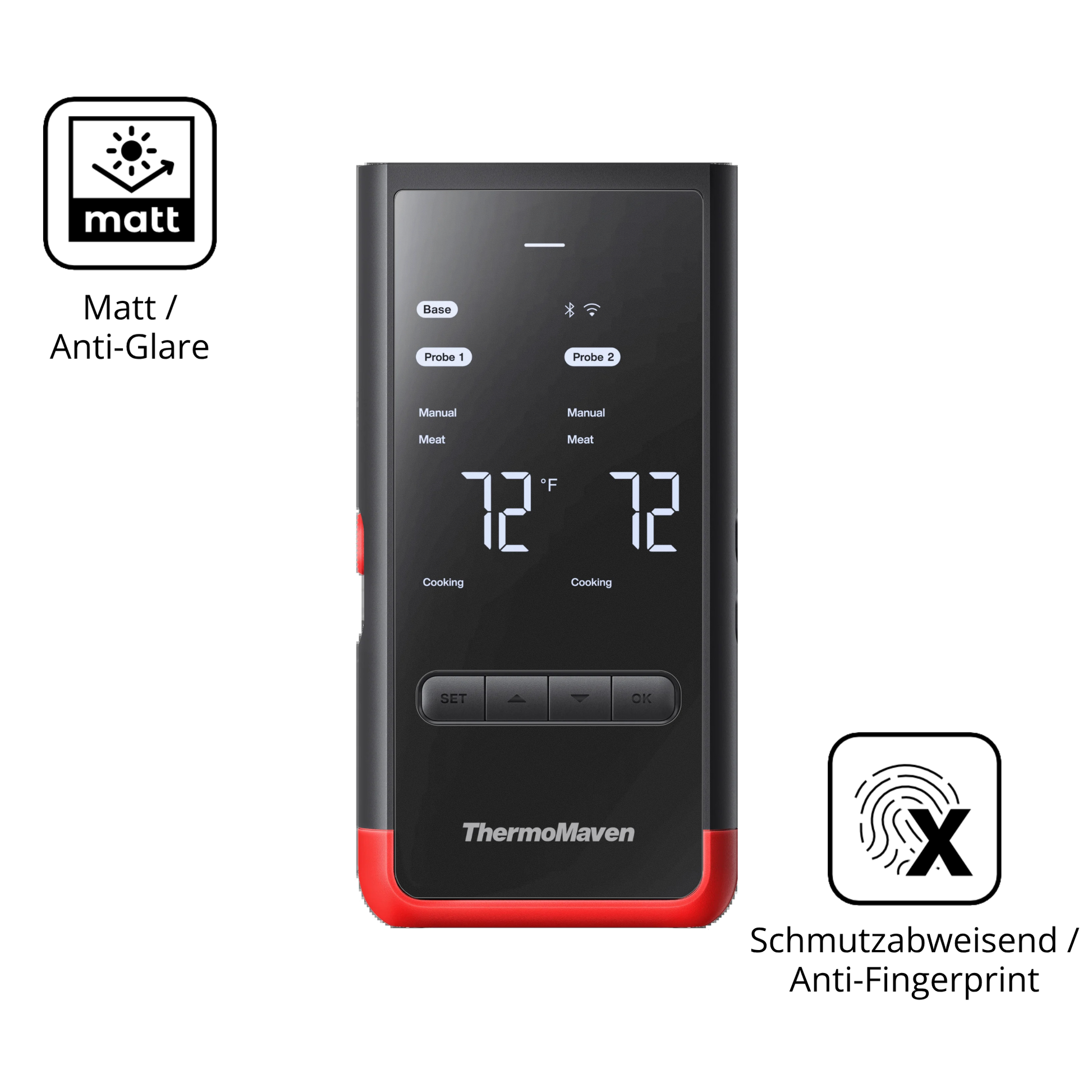9H Hartbeschichtete, flexible Folie passend zugeschnitten für ThermoMaven P2