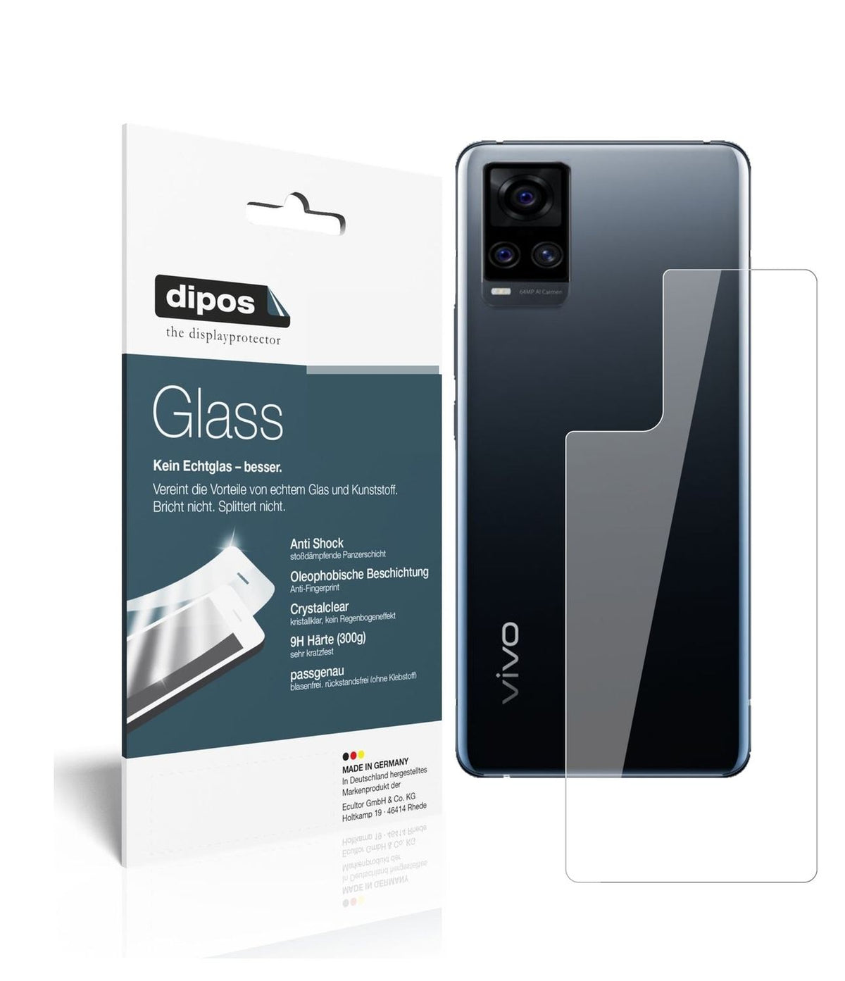9H Clear Back Protector for Vivo S7 5G – Shatterproof, Crystal Clear | dipos