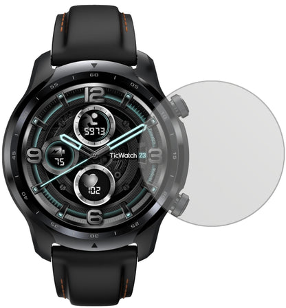 TicWatchPro 3 GPS mit aufgebrachter dipos Displayschutzfolie, die lästige Fingerabdrücke minimiert