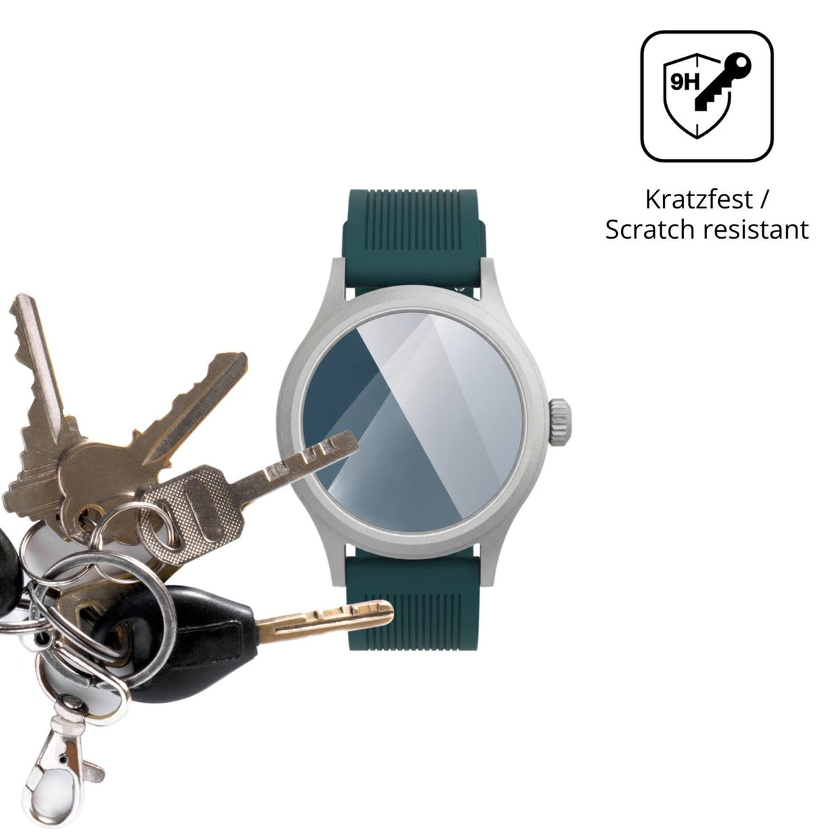 dipos Displayschutz für Timex Peanuts x Expedition Scout, transparente Oberfläche, perfekte Passform auch für die Rundungen