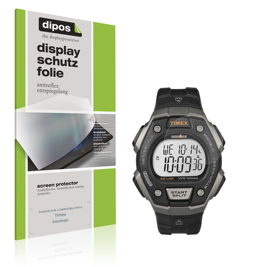 Matte Displayschutzfolie von dipos passend für Timex Ironman, präziser Zuschnitt und blasenfrei montiert