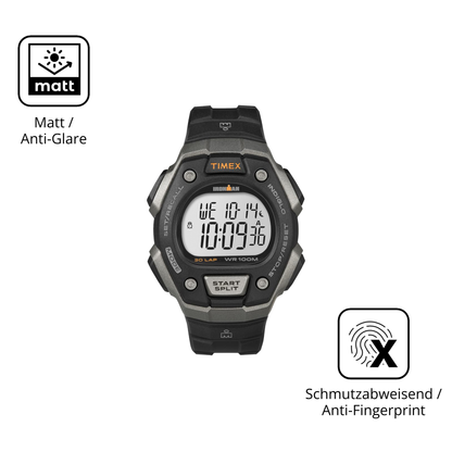 Dünne und entspiegelnde Folie passend zugeschnitten für Timex Ironman