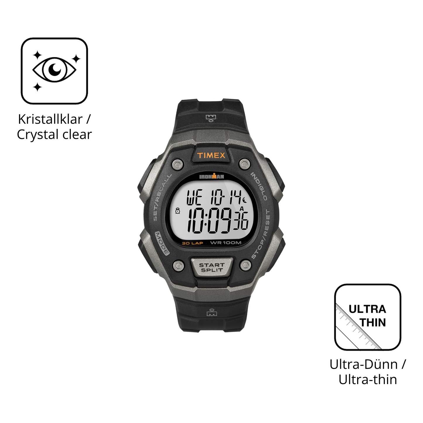 Dünne und klare Folie passend zugeschnitten für Timex Ironman