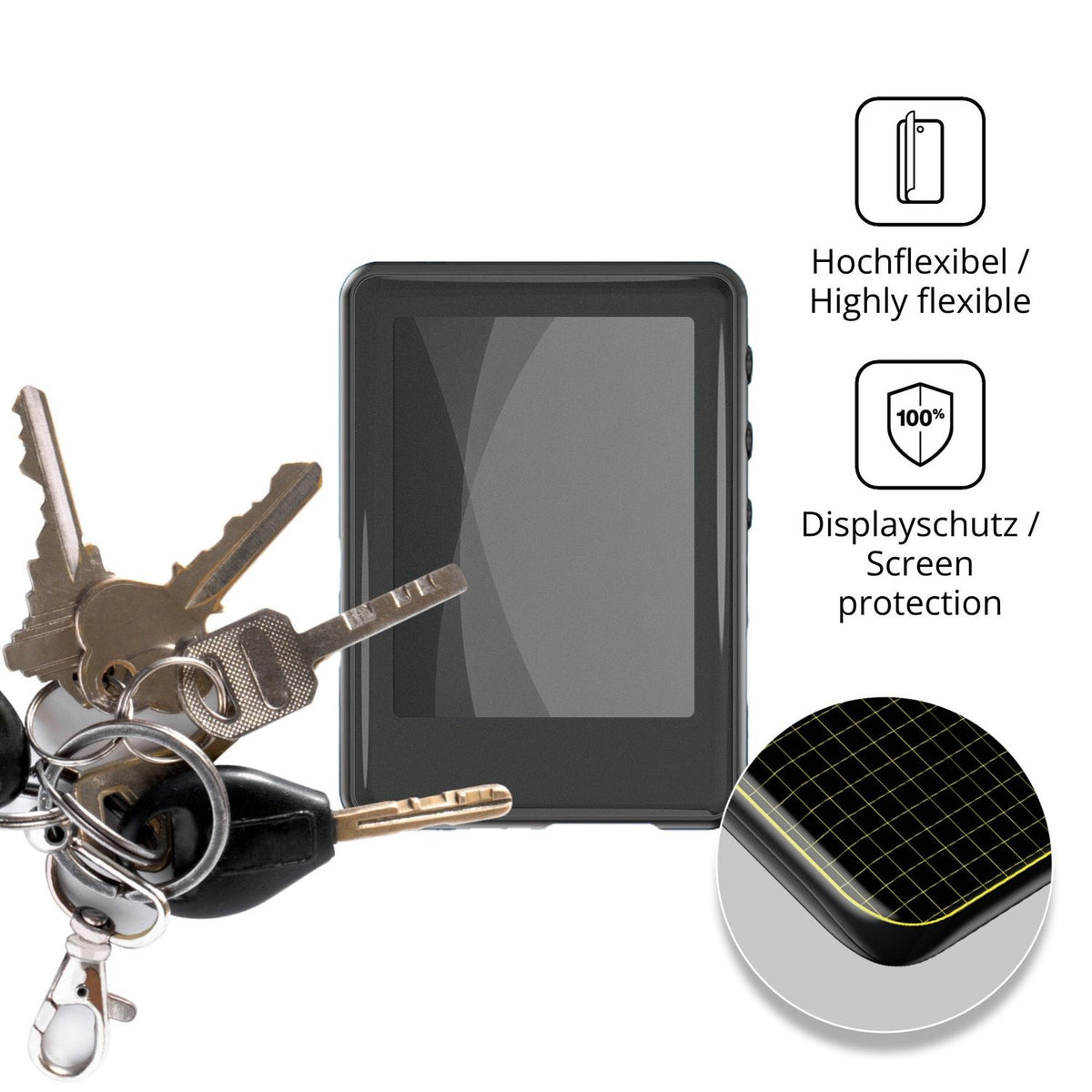 dipos Displayschutz für tokemisc S7, mit Blickschutzfilter und perfekter Passform auch für die Rundungen