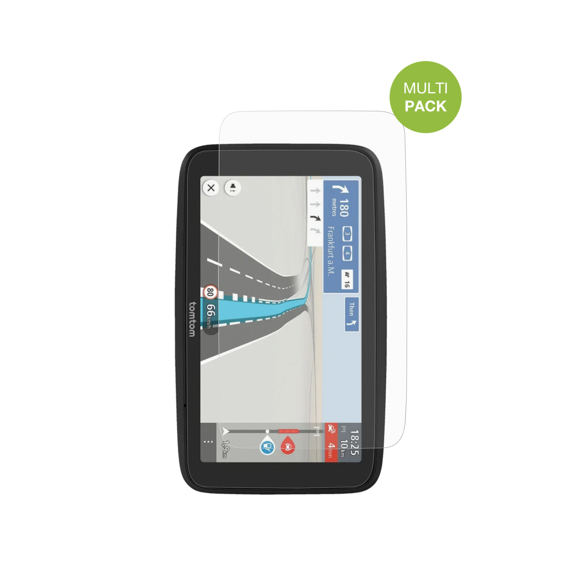 TomTomGo Essential 6 Zoll 2. Gen mit aufgebrachter dipos Displayschutzfolie, die lästige Fingerabdrücke minimiert