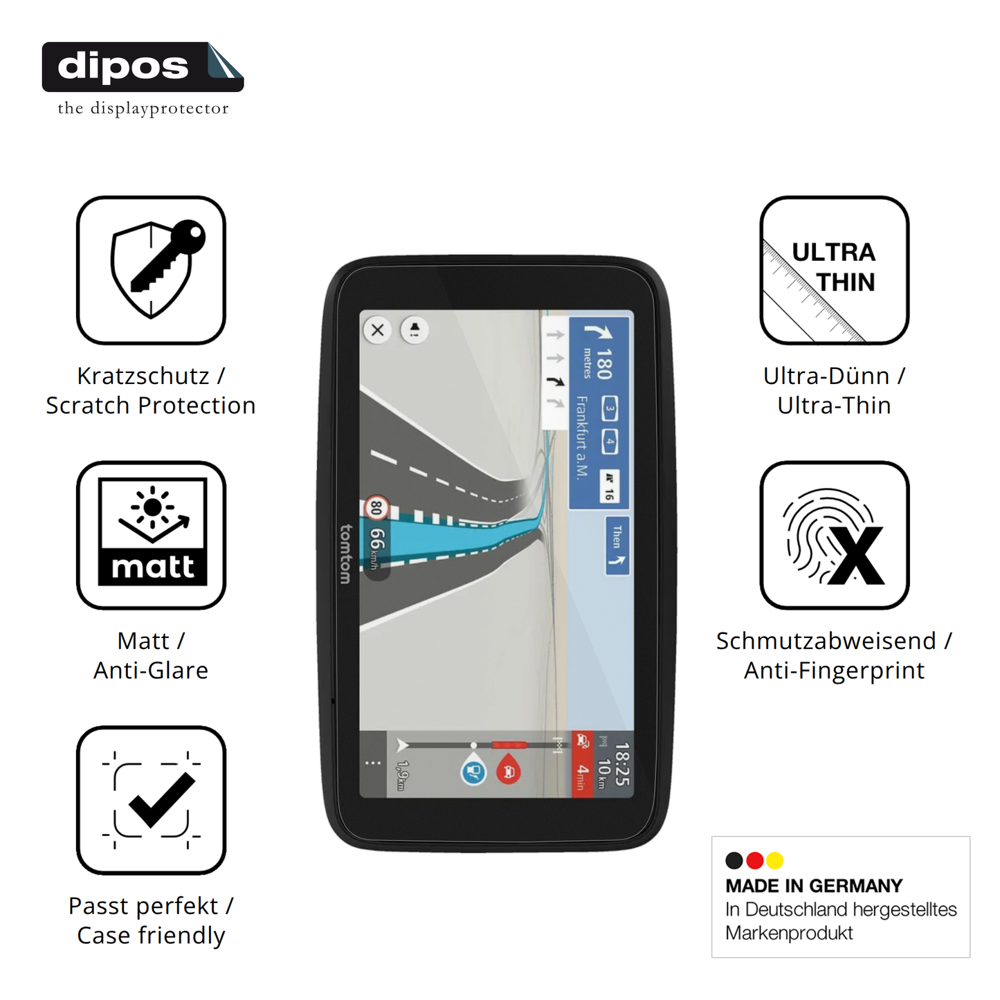 Displayschutz hergestellt in Deutschland, höchste Qualität made in Germany