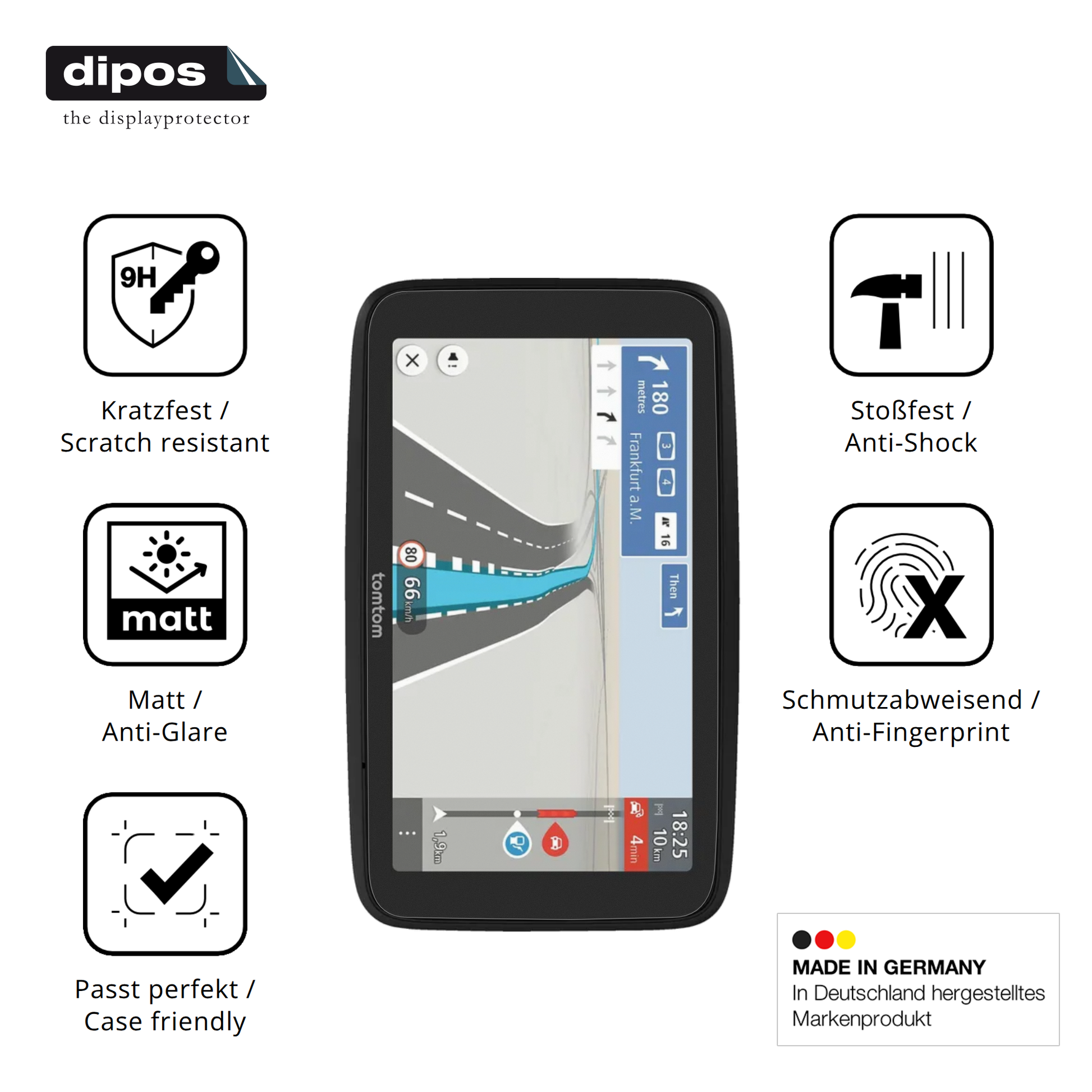 Displayschutz hergestellt in Deutschland, höchste Qualität made in Germany