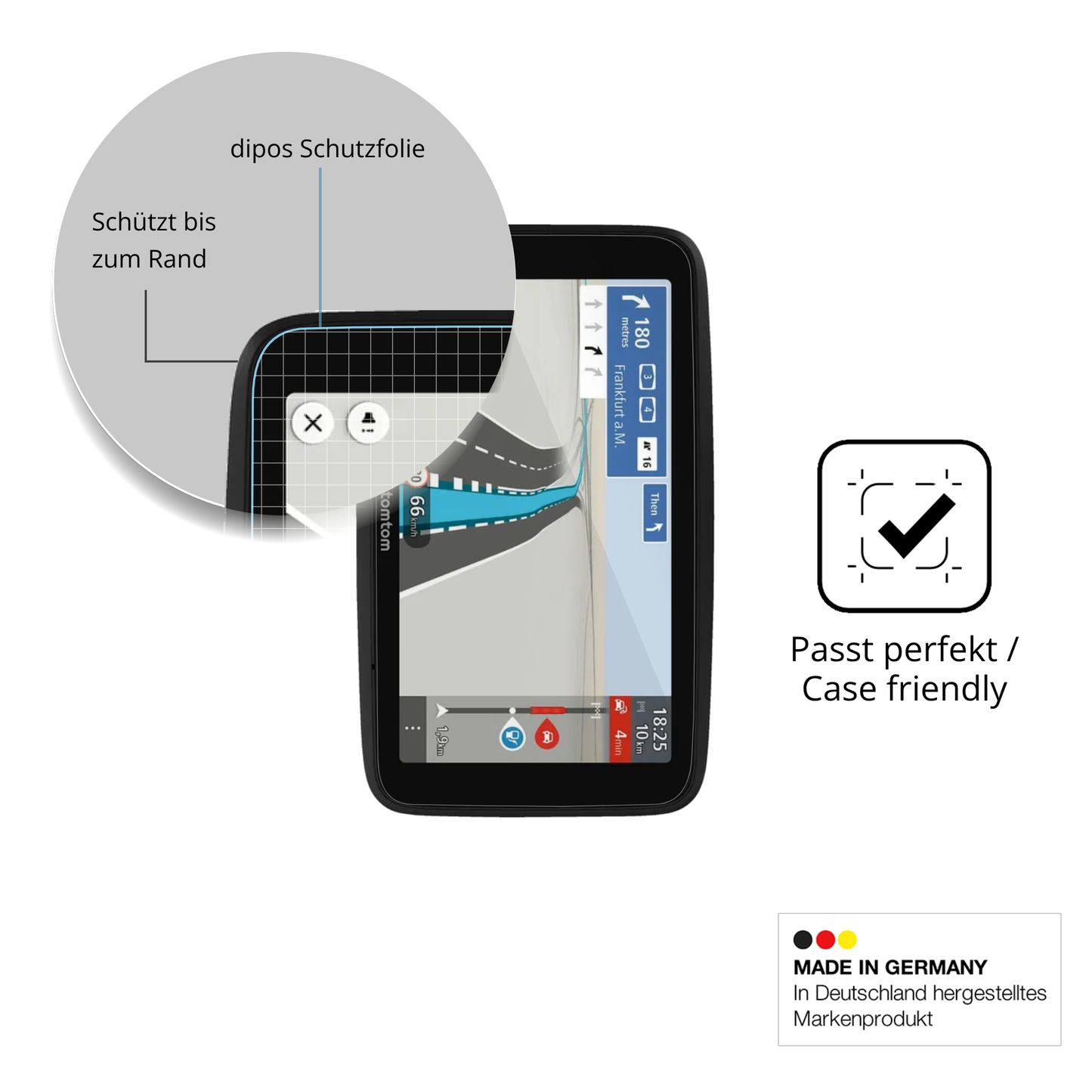 Besonders flexibler Displayschutz mit Anti-Shock-Schicht im Materialmix