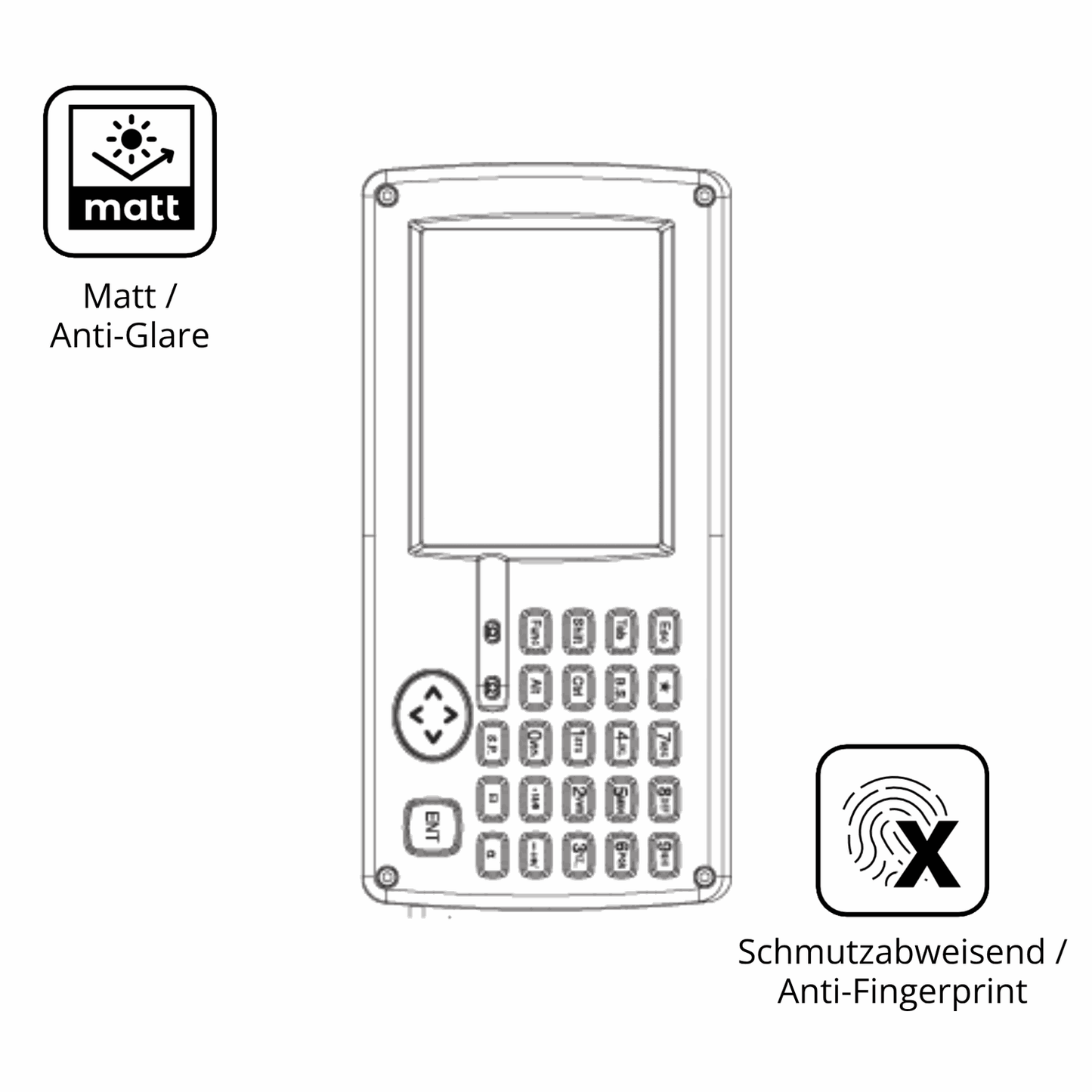 2x Screen Protector for Topcon GPT-7500 Protection Anti Glare dipos