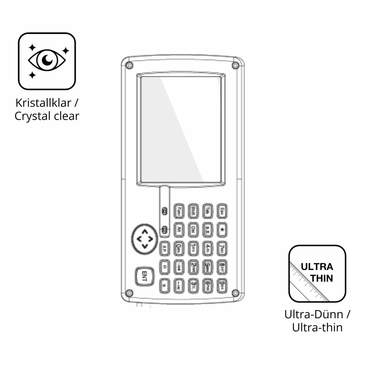 2x Screen Protector for Topcon GPT-7500 Protection Crystal Clear dipos