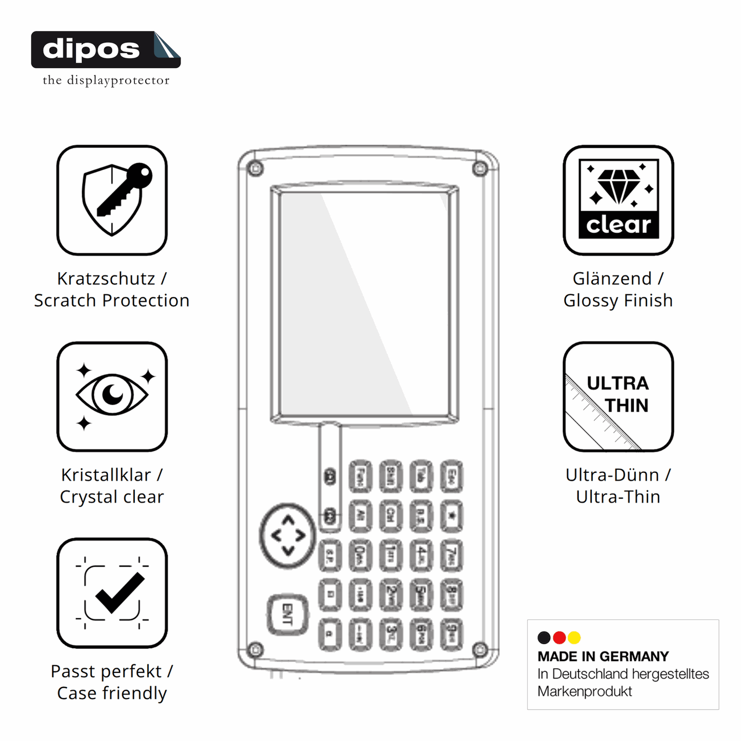 2x Screen Protector for Topcon GPT-7500 Protection Crystal Clear dipos