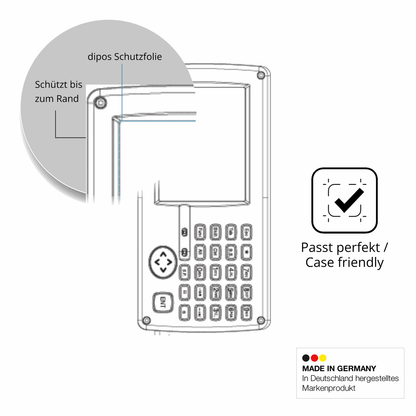 2x Screen Protector for Topcon GPT-7500 matte Flexible Glass 9H dipos