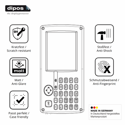2x Screen Protector for Topcon GPT-7500 matte Flexible Glass 9H dipos
