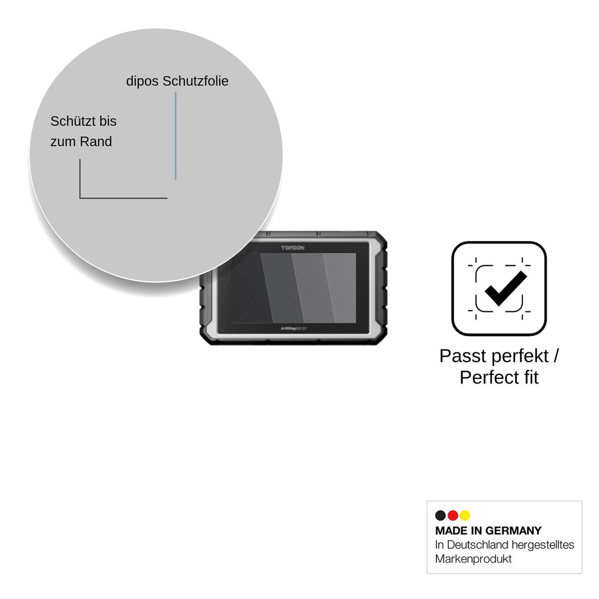 Screen Protector for Topdon ArtiDiag 900 BT Privacy Filter 4-Way Protection dipos