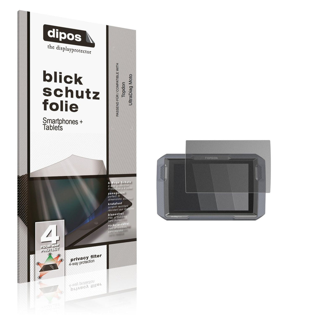 Screen Protector for Topdon UltraDiag Moto Privacy Filter 4-Way Protection dipos