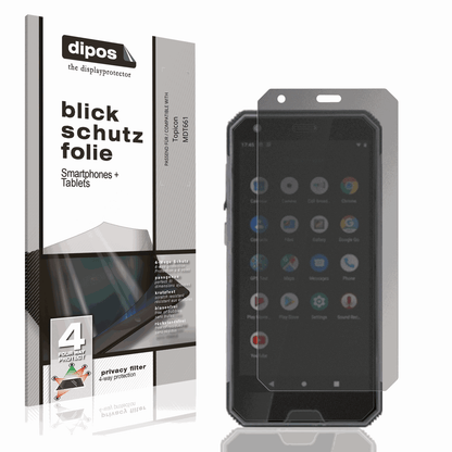 Blickschutzfolie von dipos passend für Topicon MDT661, präziser Zuschnitt und blasenfrei montiert