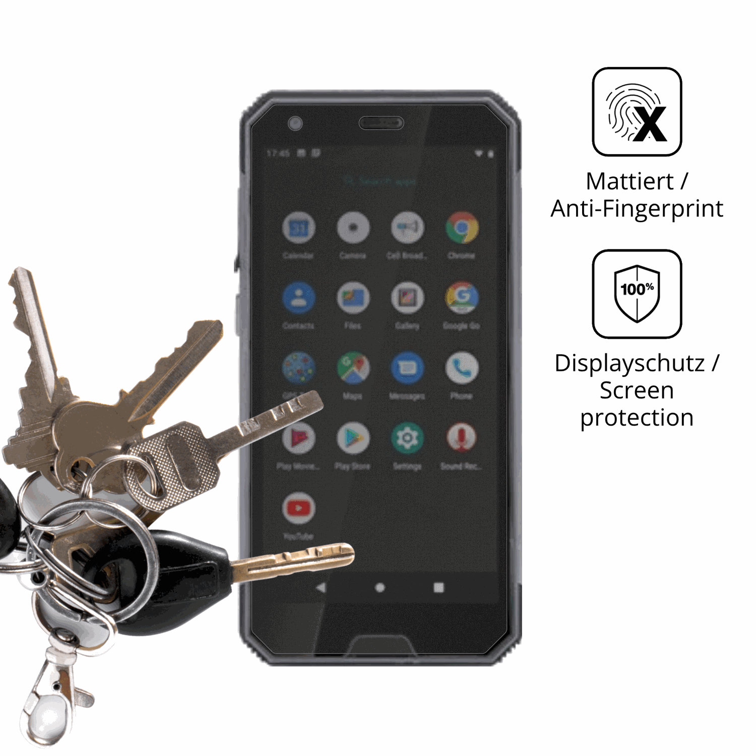 dipos Displayschutz für Topicon MDT661, mattierte Oberfläche, Blickschutzfilter und perfekter Passform