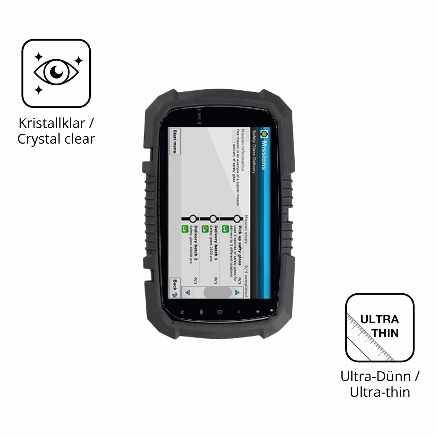 2x Screen Protector for Topicon MDT765 Protection Crystal Clear dipos