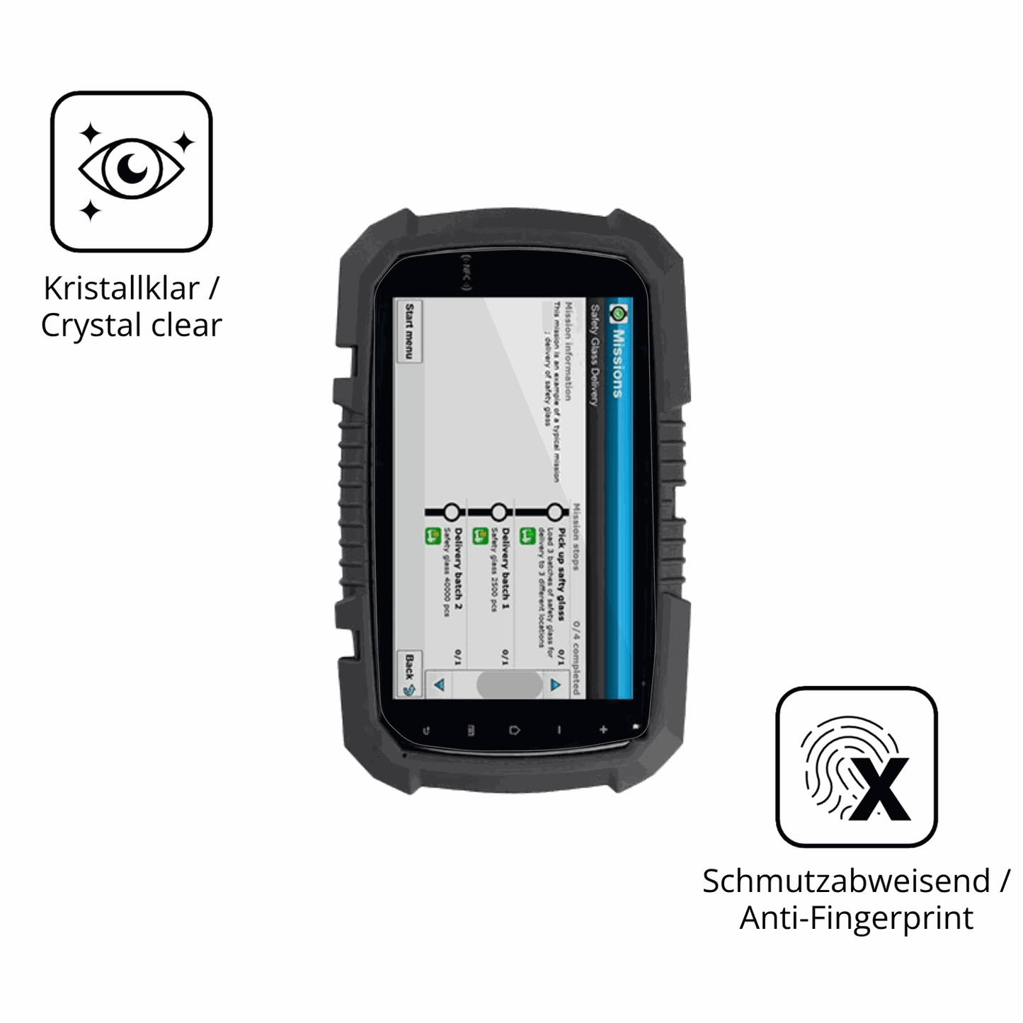 2x Screen Protector for Topicon MDT765 Flexible Glass 9H dipos