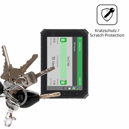 Schutz gegen Kratzer auf dem Topicon MDT864 Glas durch Schlüssel oder Ähnliches