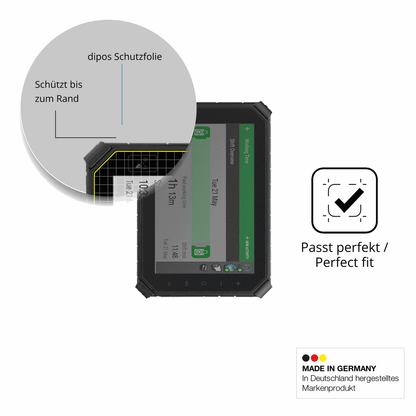 Schutz gegen Kratzer auf dem Topicon MDT864 Glas durch Schlüssel oder Ähnliches