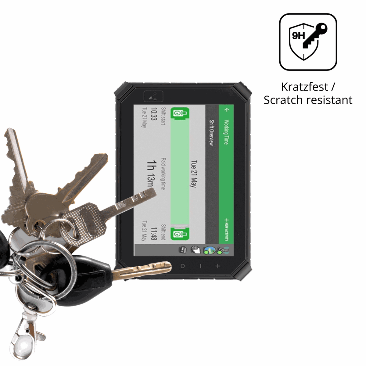 dipos Displayschutz für Topicon MDT864, mattierte Oberfläche, robuste Festigkeit und perfekte Passform