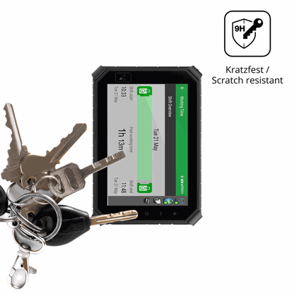 dipos Displayschutz für Topicon MDT864, transparente Oberfläche, perfekte Passform auch für die Rundungen