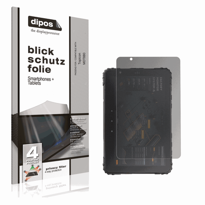 Blickschutzfolie von dipos passend für Topicon MDT880, präziser Zuschnitt und blasenfrei montiert