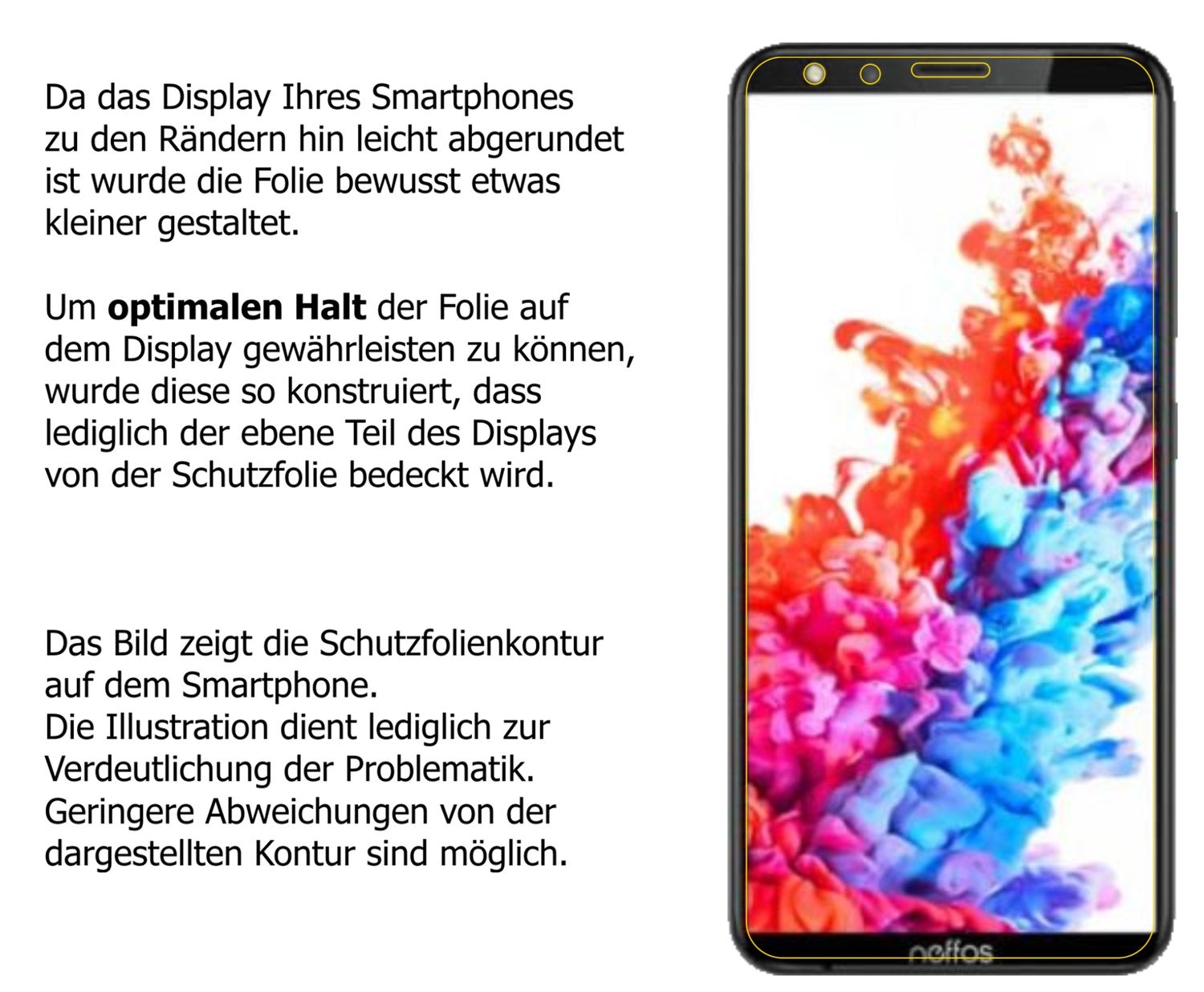 dipos Displayschutz für TP-Link Neffos C7 Lite, mattierte Oberfläche, robuste Festigkeit und perfekte Passform
