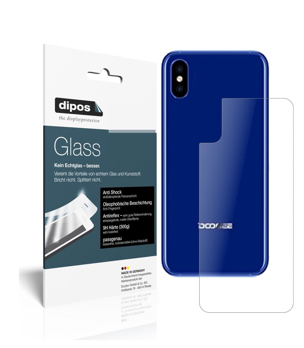 9H Matte Back Protector for Doogee X50L – Anti-Glare, Shatterproof | dipos