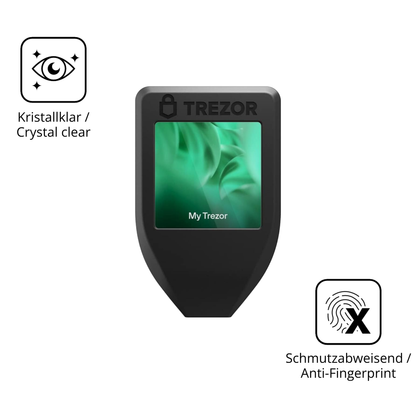 Flexible TPU-Folie passend zugeschnitten für Trezor Model T, vollständige Abdeckung