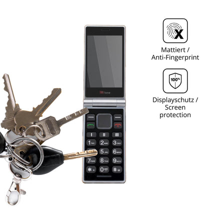 dipos Displayschutz für TTfone TT990 4G, mattierte Oberfläche, Blickschutzfilter und perfekter Passform