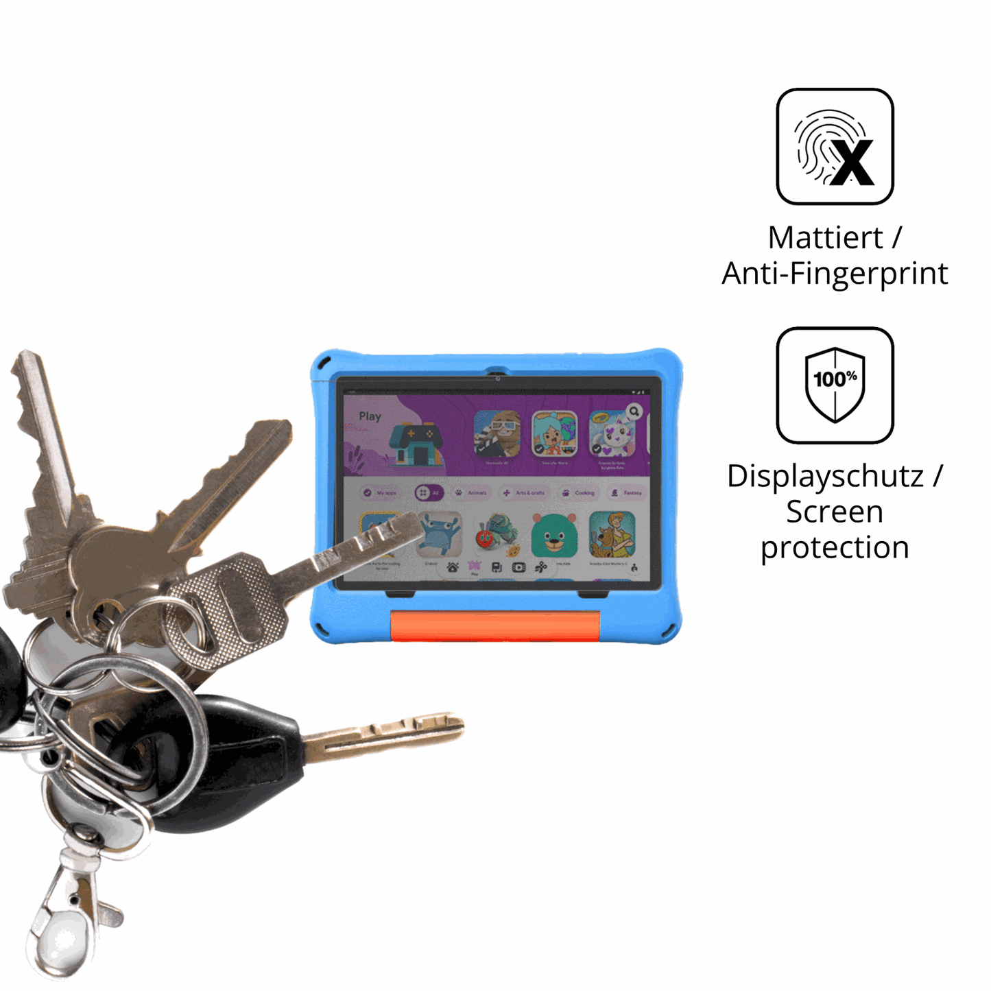 dipos Displayschutz für TUOHAITIME A30, mattierte Oberfläche, Blickschutzfilter und perfekter Passform