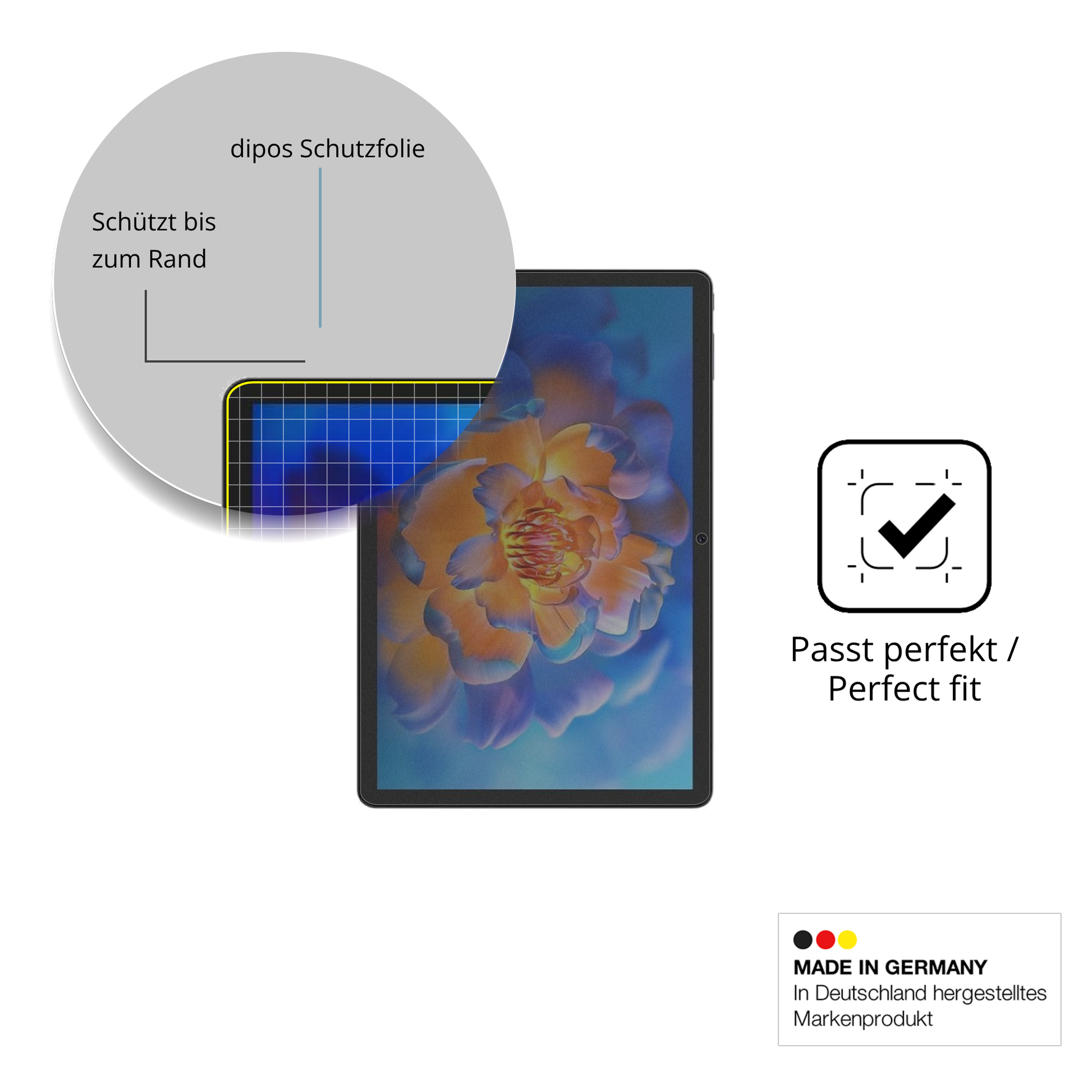 Schutz gegen Kratzer auf dem Tuohaitime 11 Zoll Glas durch Schlüssel oder Ähnliches