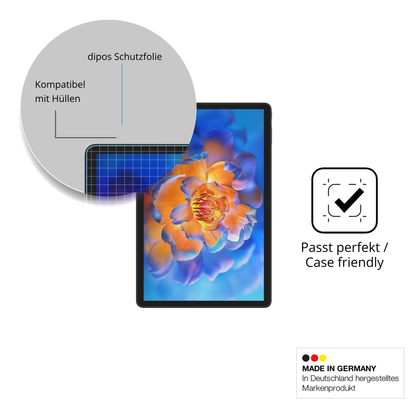 Schutzfolie mit optimaler Passform, zur Verwendung mit Hüllen geeignet
