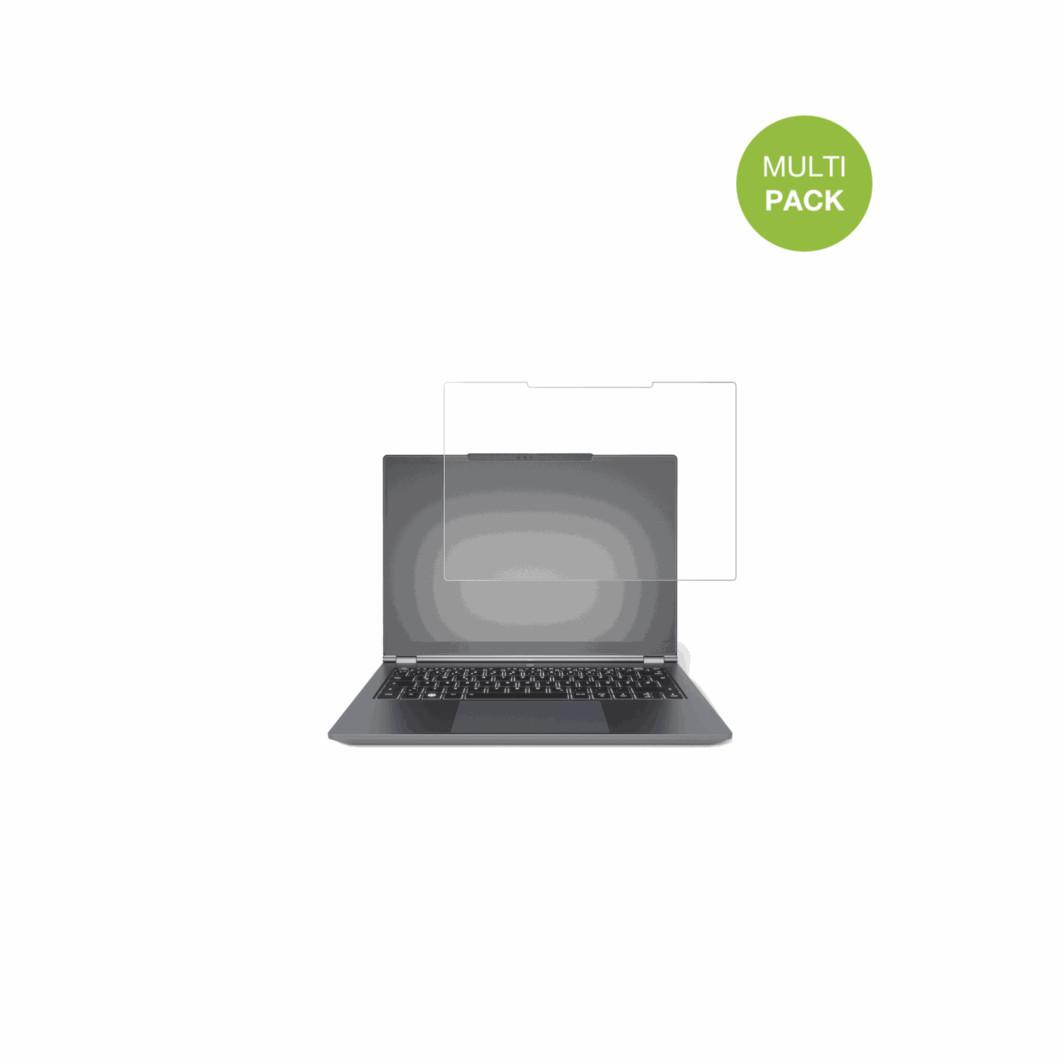 tuxedoinfinitybook pro 14 gen 10 mit aufgebrachter dipos Displayschutzfolie, die lästige Fingerabdrücke minimiert
