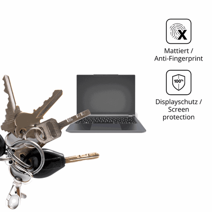 dipos Displayschutz für tuxedoinfinitybook pro 14 gen 10, mattierte Oberfläche, Blickschutzfilter und perfekter Passform