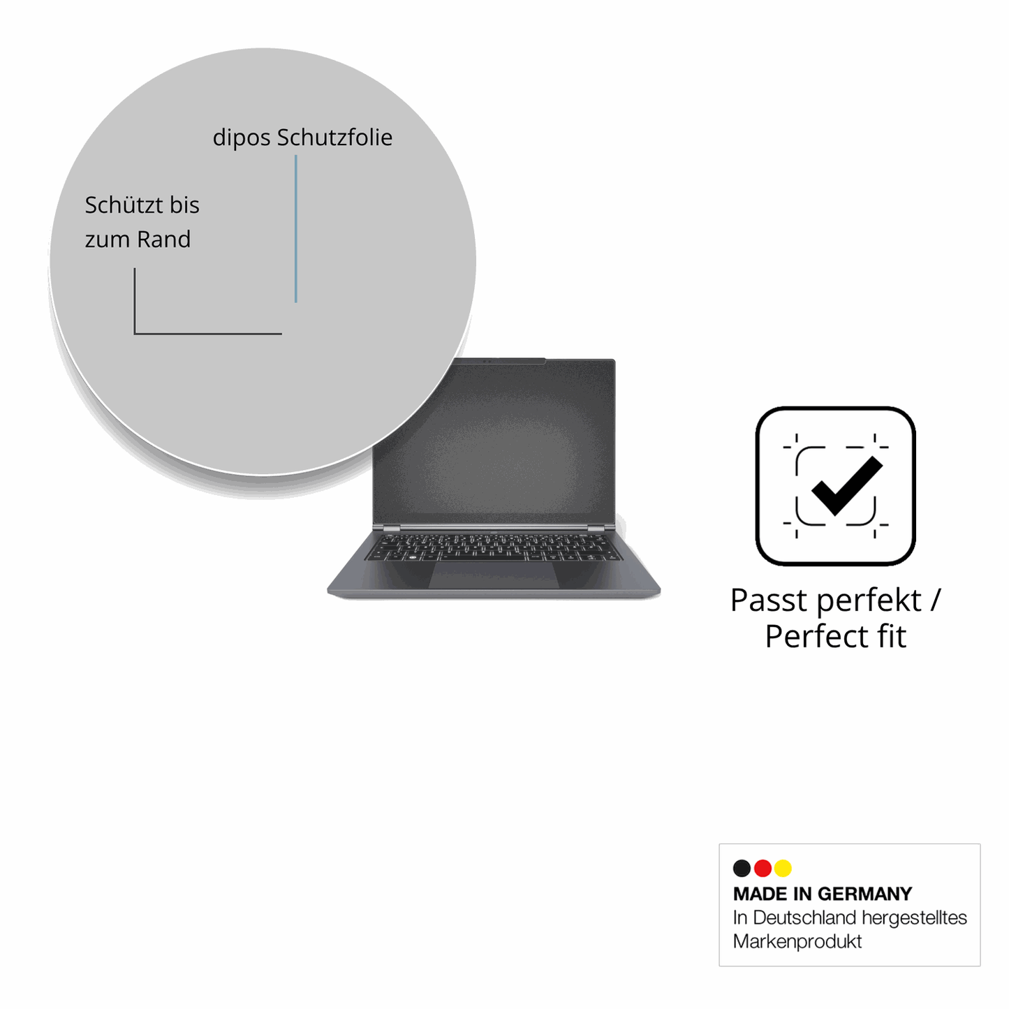 Schutz gegen Kratzer auf dem tuxedoinfinitybook pro 14 gen 10 Glas durch Schlüssel oder Ähnliches