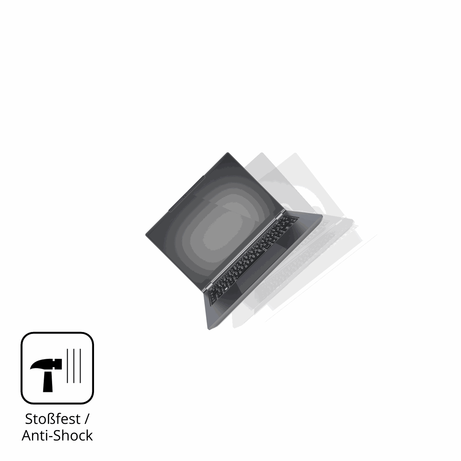 Schutz gegen Kratzer auf dem tuxedoinfinitybook pro 14 gen 10 Glas durch Schlüssel, Stöße gegen die Tischkante oder Stürze