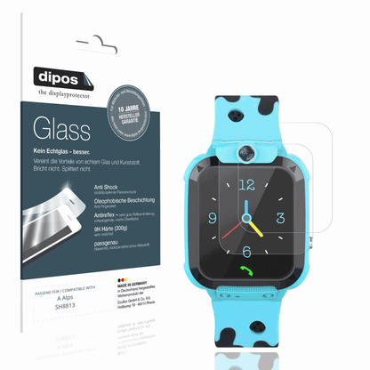 Matte Displayschutzfolie von dipos passend für Tzzulsx Kinder Smartwatch, 9H kratzfest und blasenfrei montiert