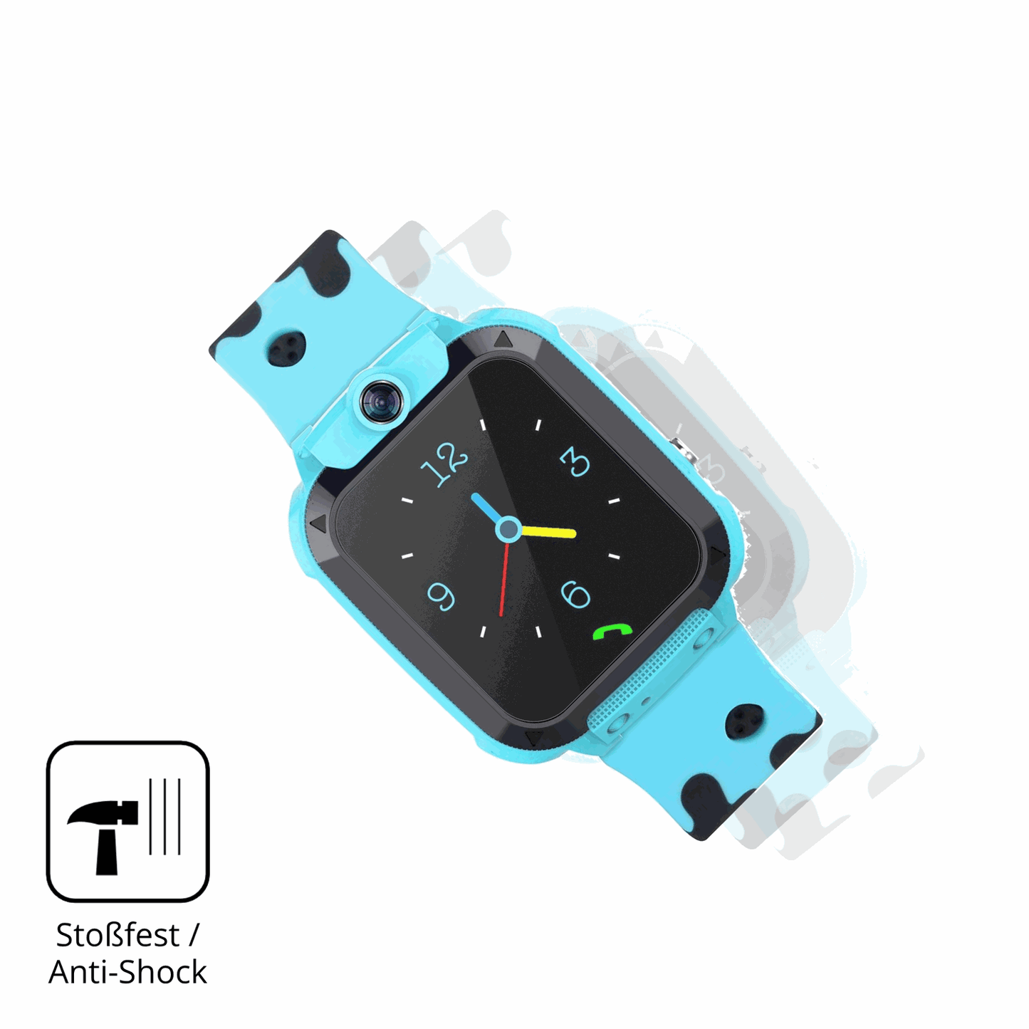 Schutz gegen Kratzer auf dem Tzzulsx Kinder Smartwatch Glas durch Schlüssel, Stöße gegen die Tischkante oder Stürze