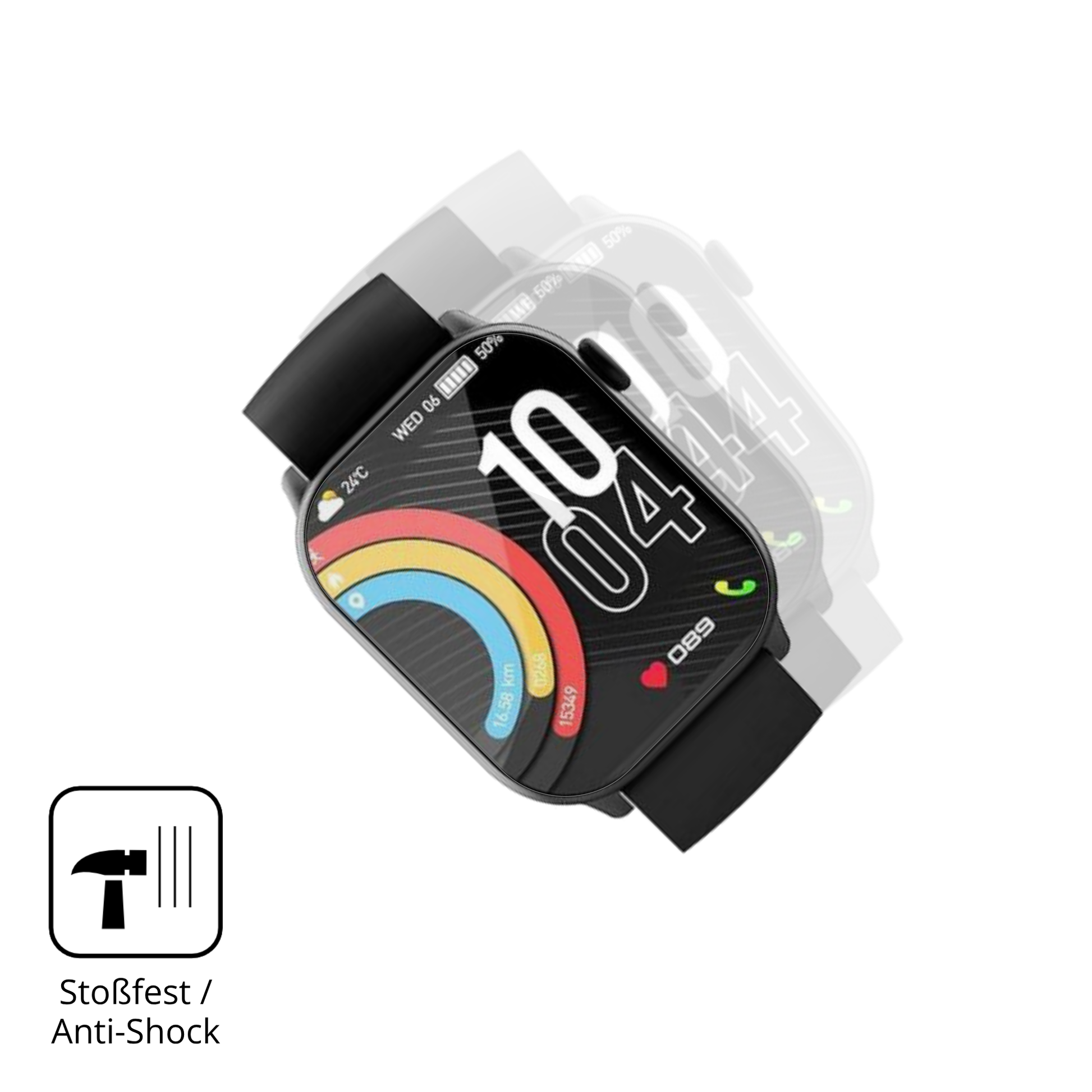 Schutz gegen Kratzer auf dem Uaue Y88 1.96 Zoll Glas durch Schlüssel oder Ähnliches