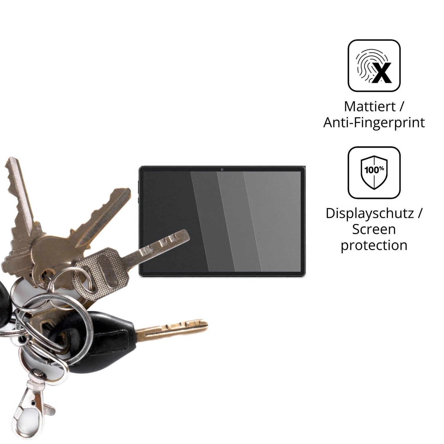 dipos Displayschutz für UBDXBD L90, mattierte Oberfläche, Blickschutzfilter und perfekter Passform