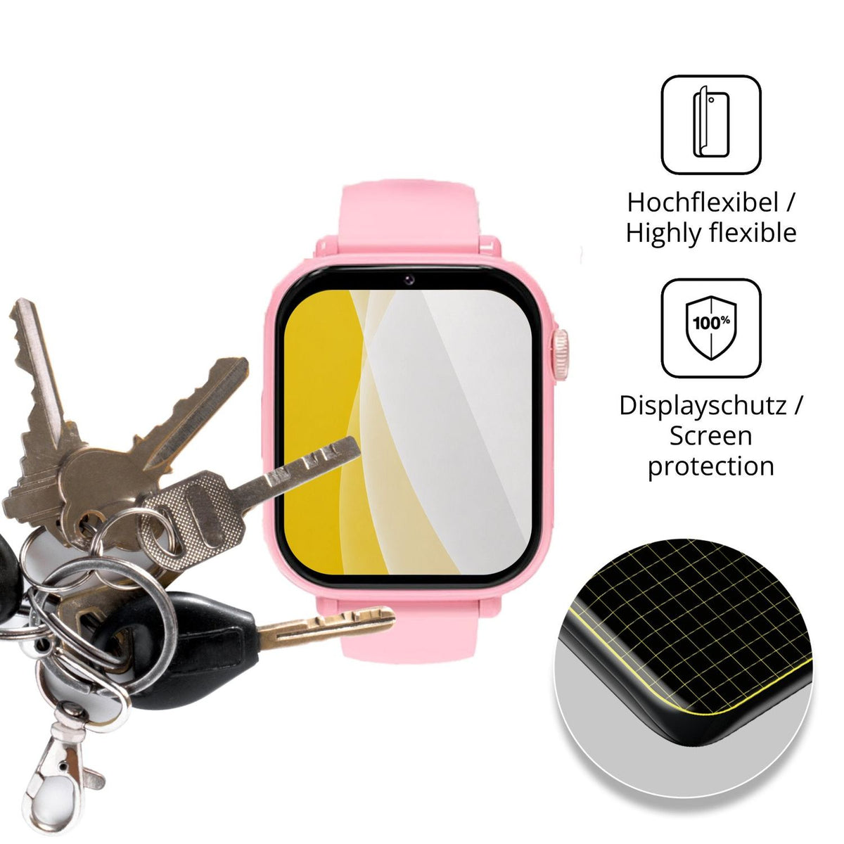 dipos Displayschutz für Ucani A22, transparente Oberfläche, geringe Dicke und perfekte Passform