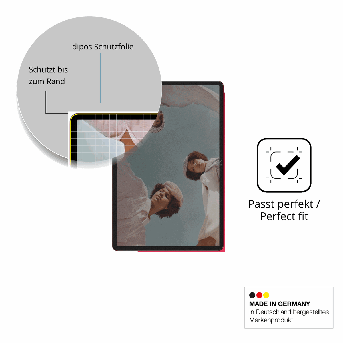 Screen Protector for UJJ U7 11 Zoll Privacy Filter 4-Way Protection dipos