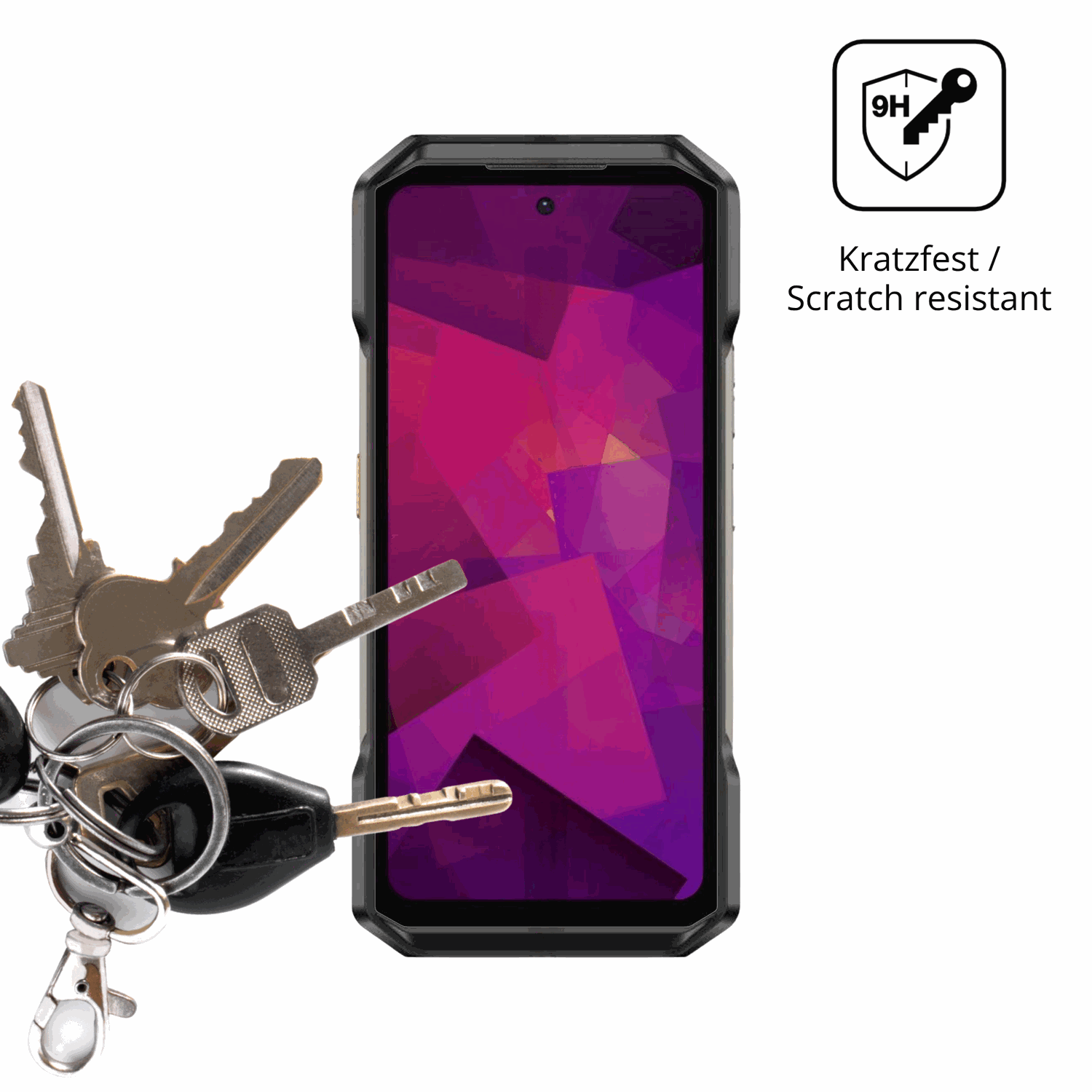 dipos Displayschutz für Ulefone Armor 27T Pro Plus, transparente Oberfläche, perfekte Passform auch für die Rundungen