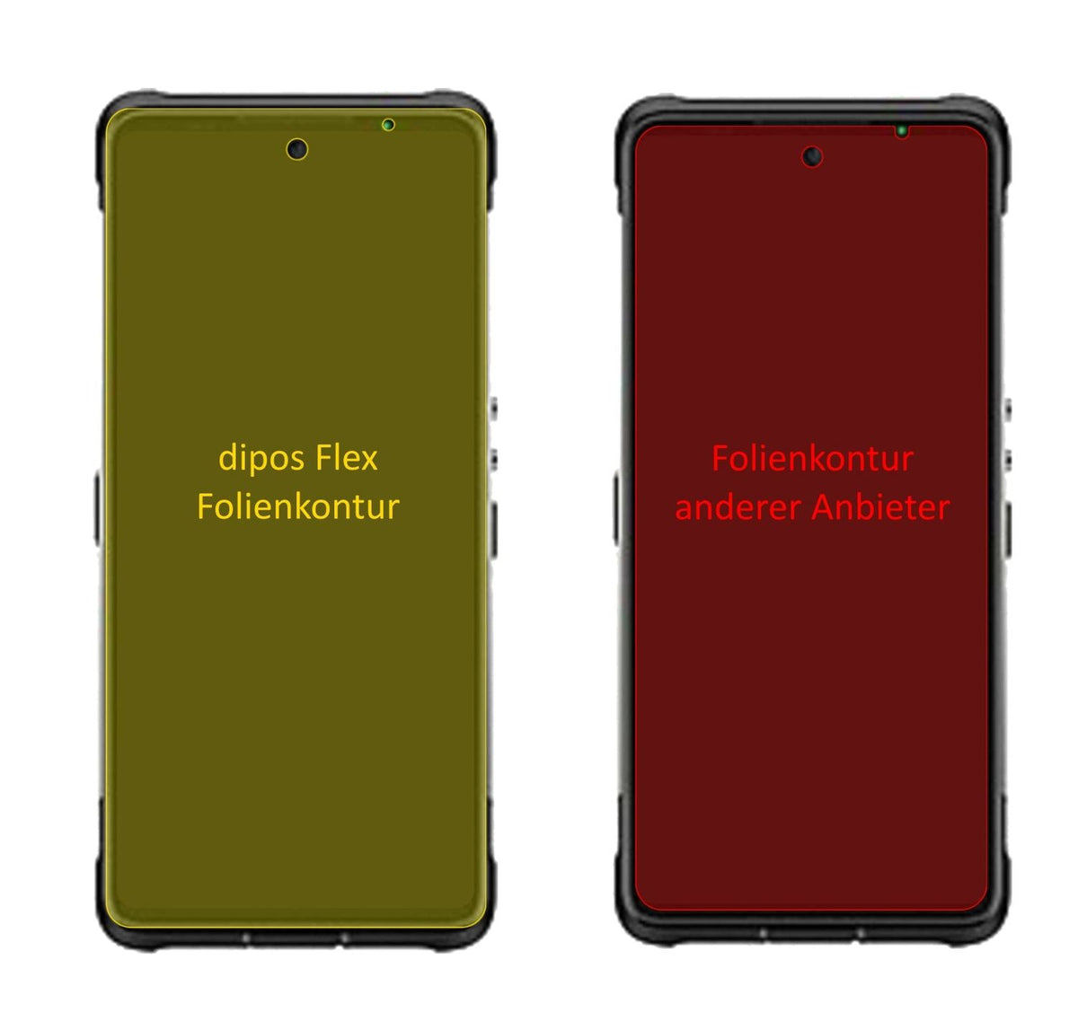 2x Screen Protector for Ulefone Armor 10 Protective Film covers 100% dipos Flex