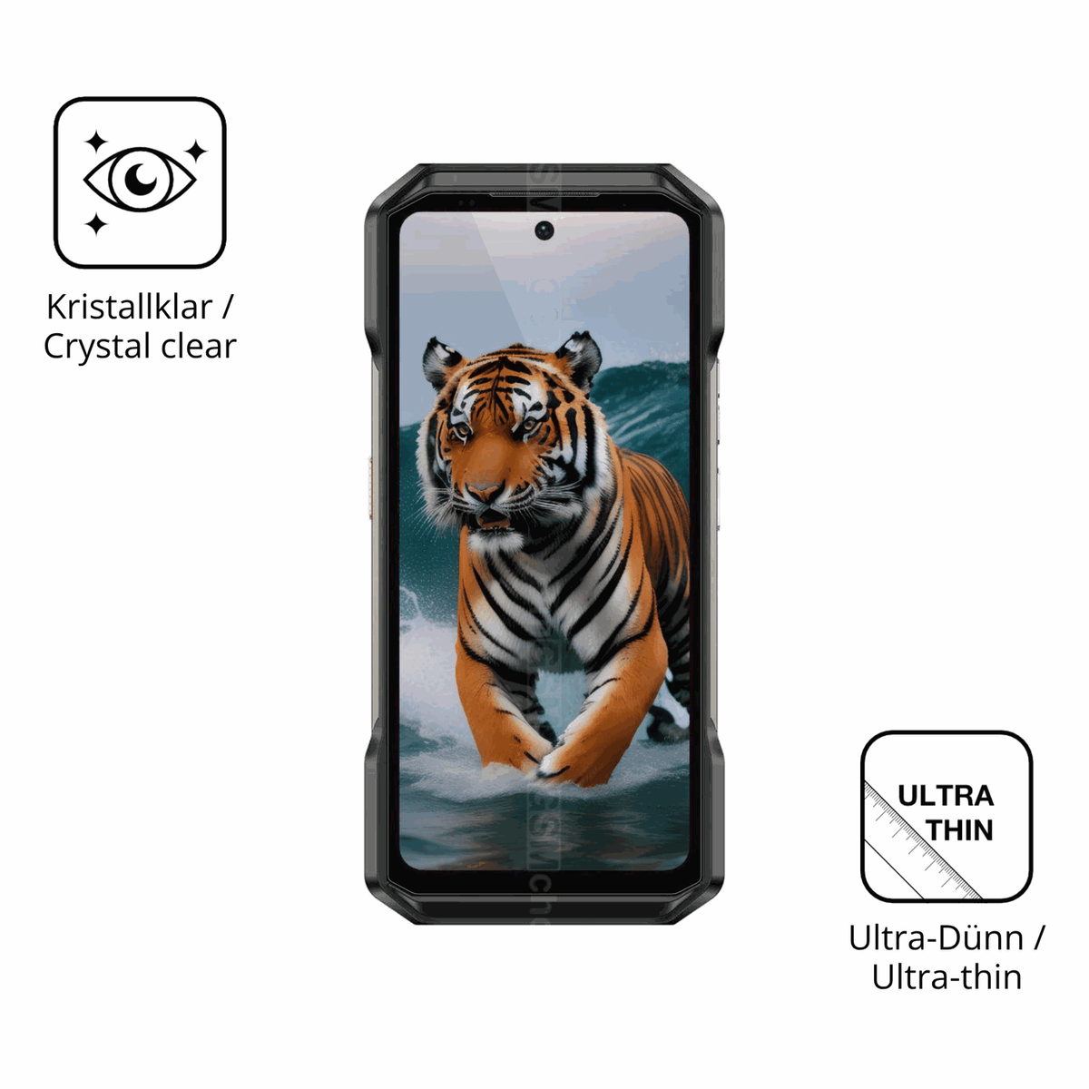 4x Screen Protector for Ulefone Armor 27T+ Protection Crystal Clear dipos
