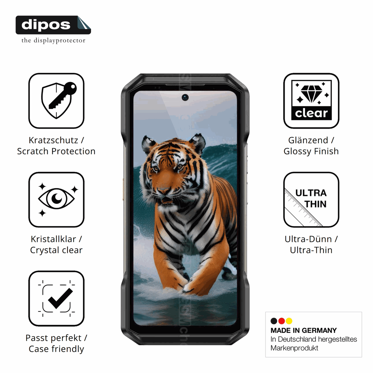 4x Screen Protector for Ulefone Armor 27T+ Protection Crystal Clear dipos